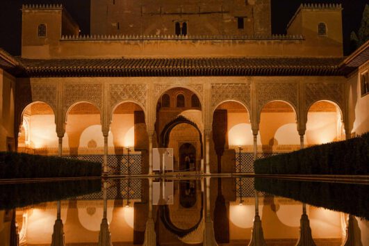 Alhambra at night - wanderlust Granada tours